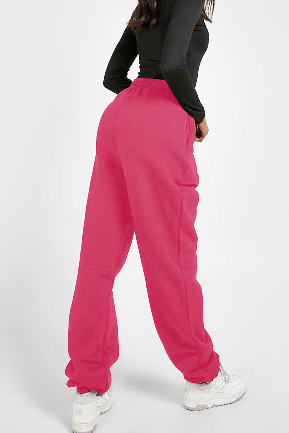 Pantalones deportivos largos con estampado de mariposas y cordón ajustable de tamaño completo Simply Love Simply Love