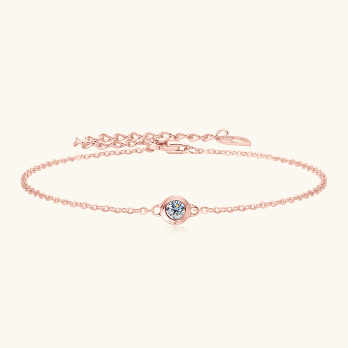 Pulsera de plata de ley 925 con incrustaciones de moissanita