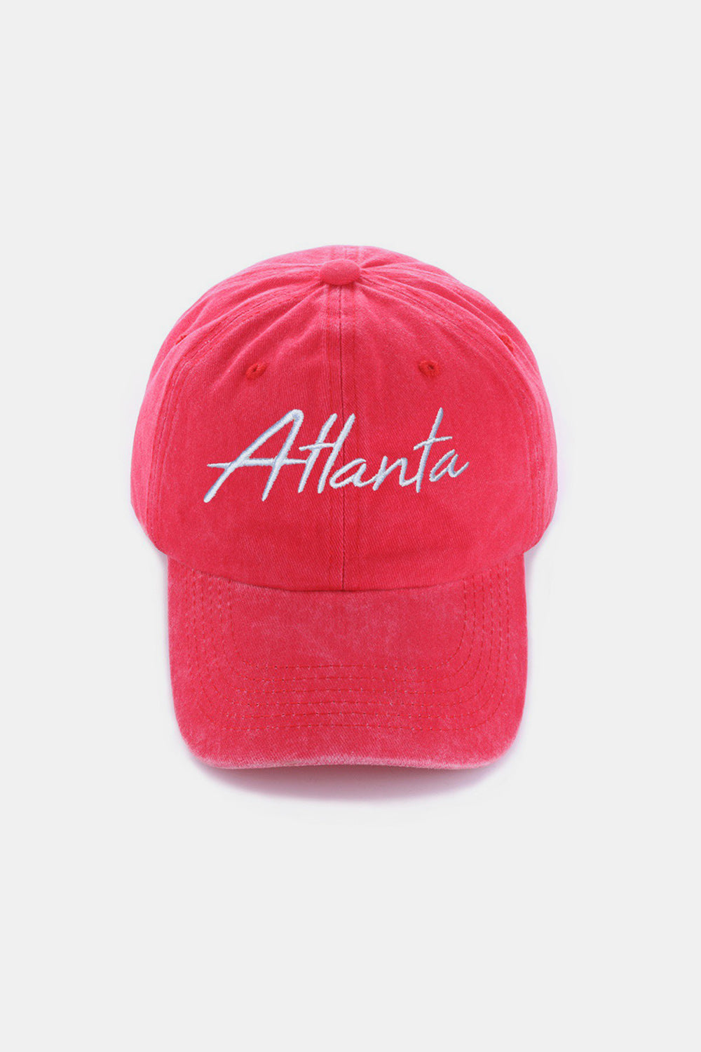 Gorra de béisbol lavada con bordado ATLANTA de Zenana