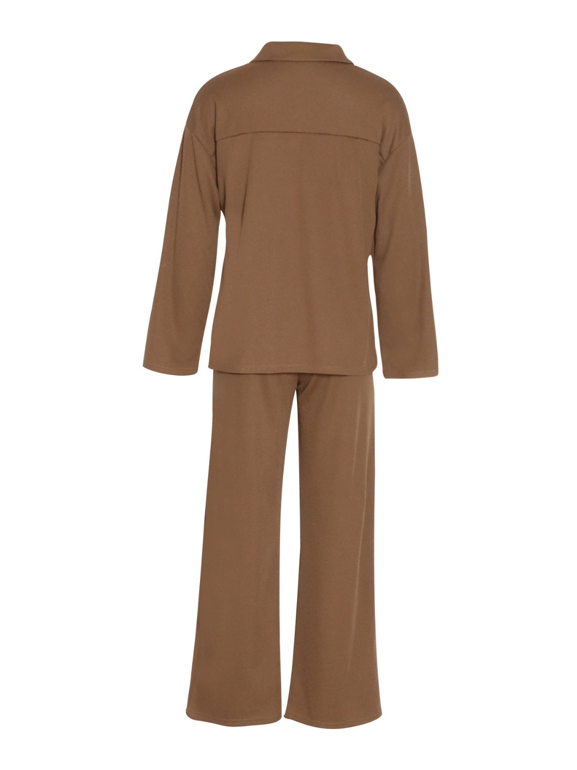 Conjunto de pantalón con cordón y blusa de manga larga con cuello alto