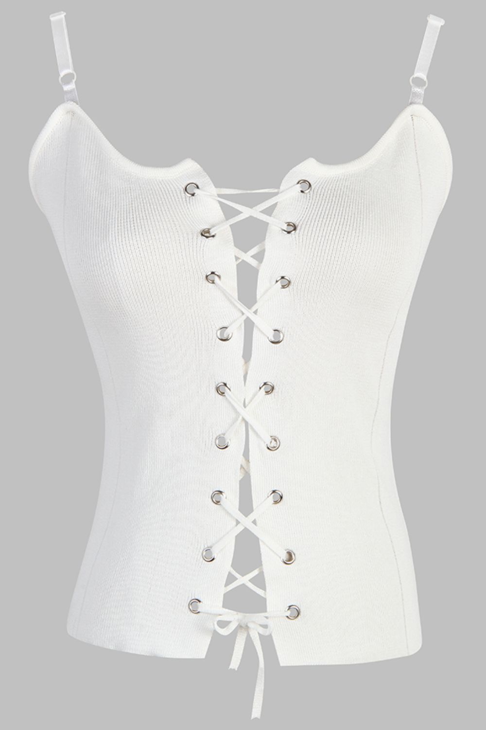 Camisola de punto con cordones