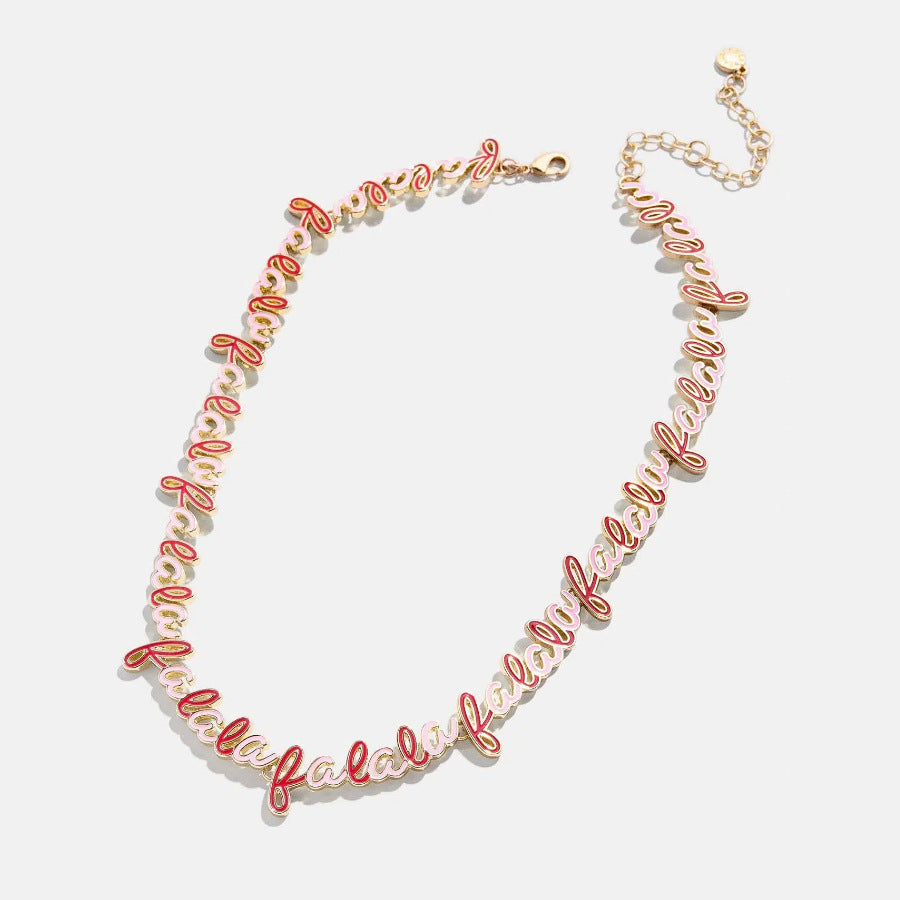 Collar de cuentas bañado en oro de 14 quilates con diamantes de imitación