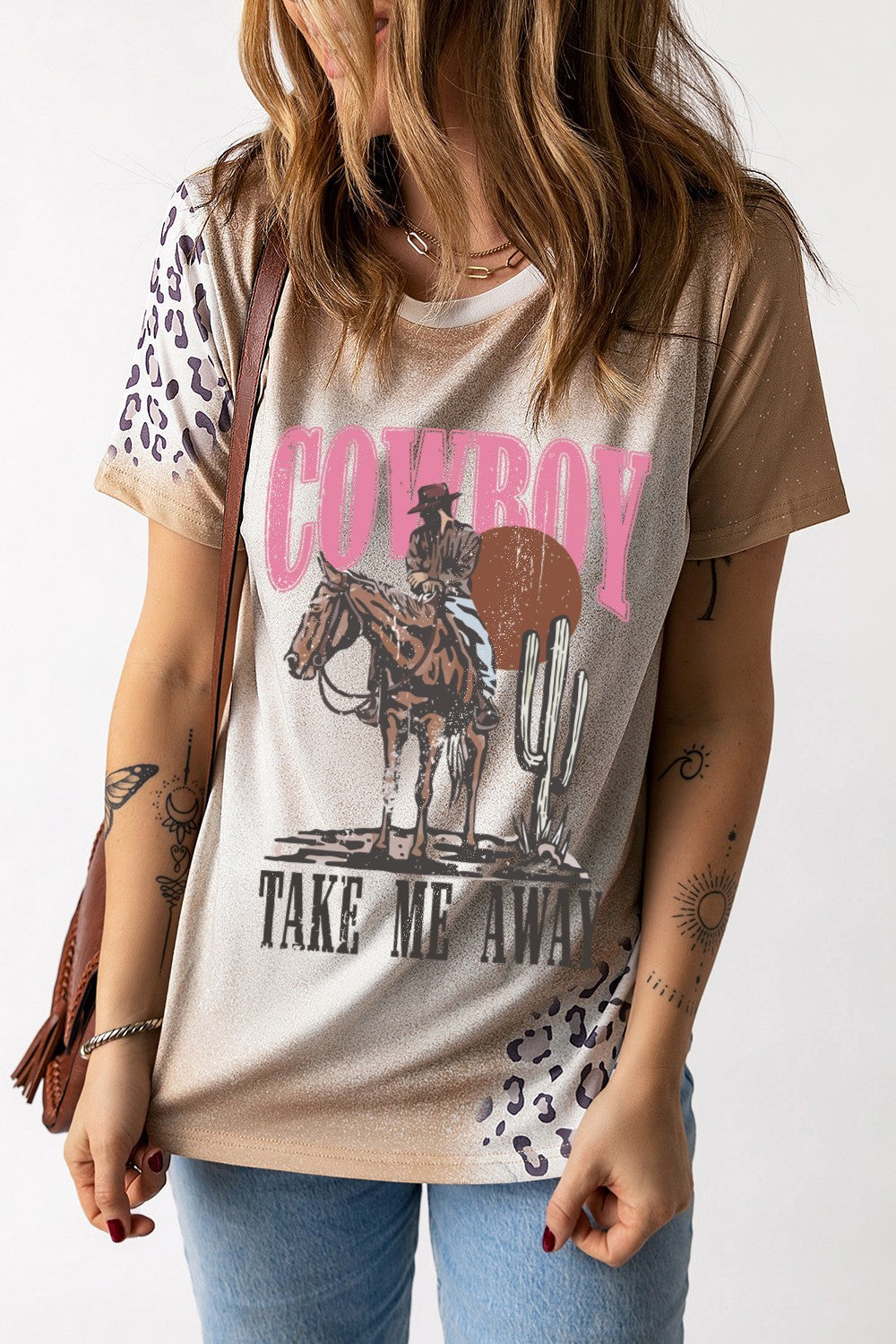Camiseta gráfica de manga corta y cuello redondo
