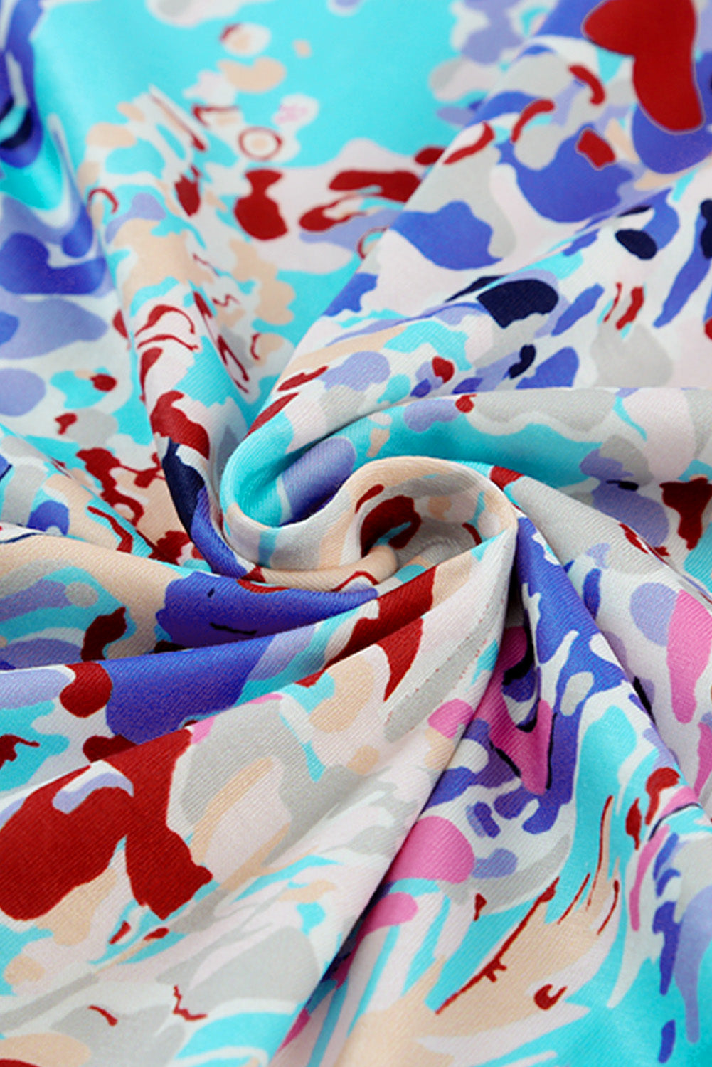 Camiseta sin mangas con cuello redondo estampada