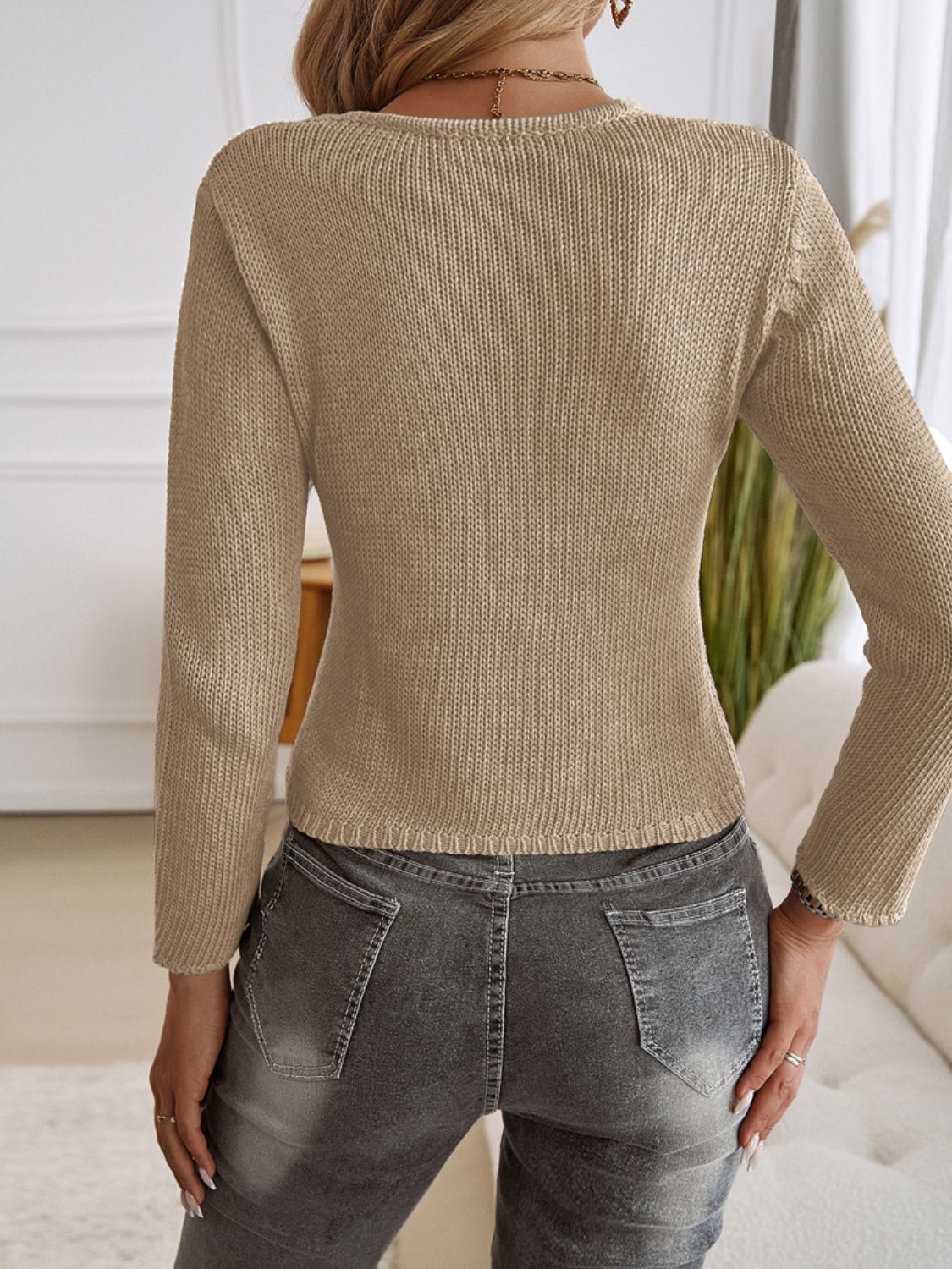 Cárdigan corto de manga larga Devine