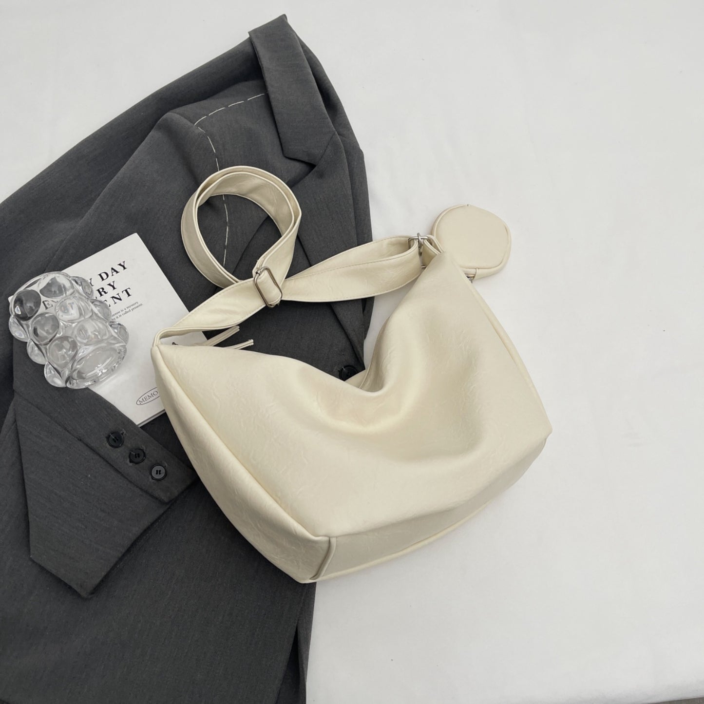 Bolso bandolera de piel sintética con monedero pequeño