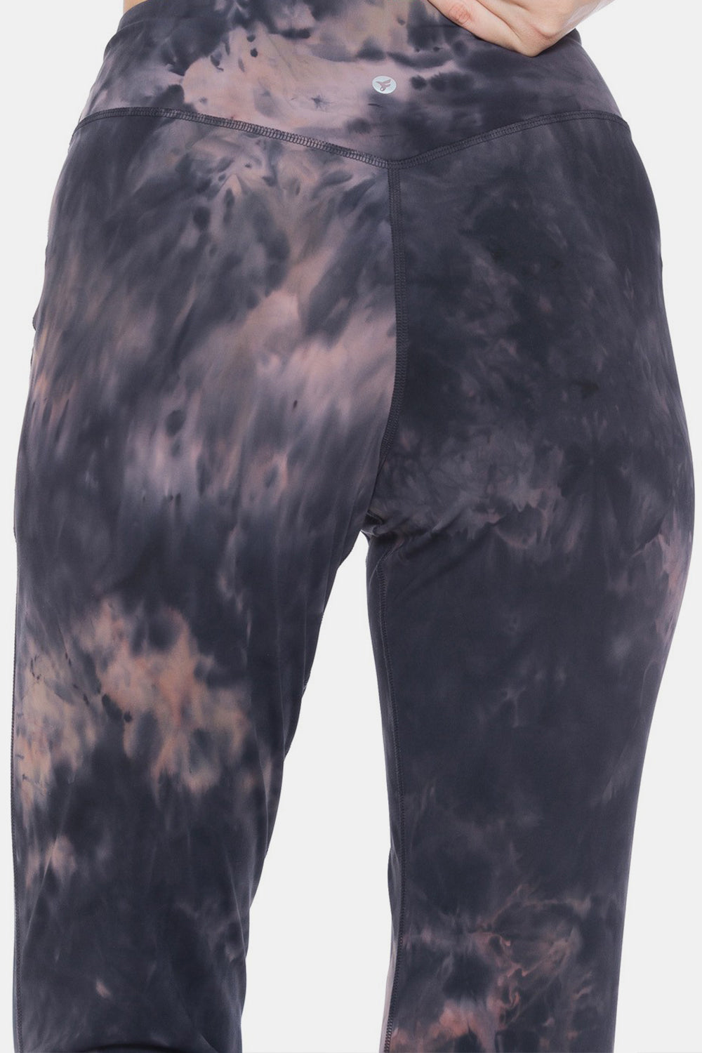 Leggings Depot Leggings recortados de cintura alta con efecto tie-dye