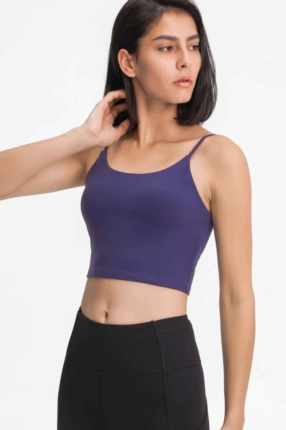 Camisola deportiva con escote redondo y sensación de piel de Millennia