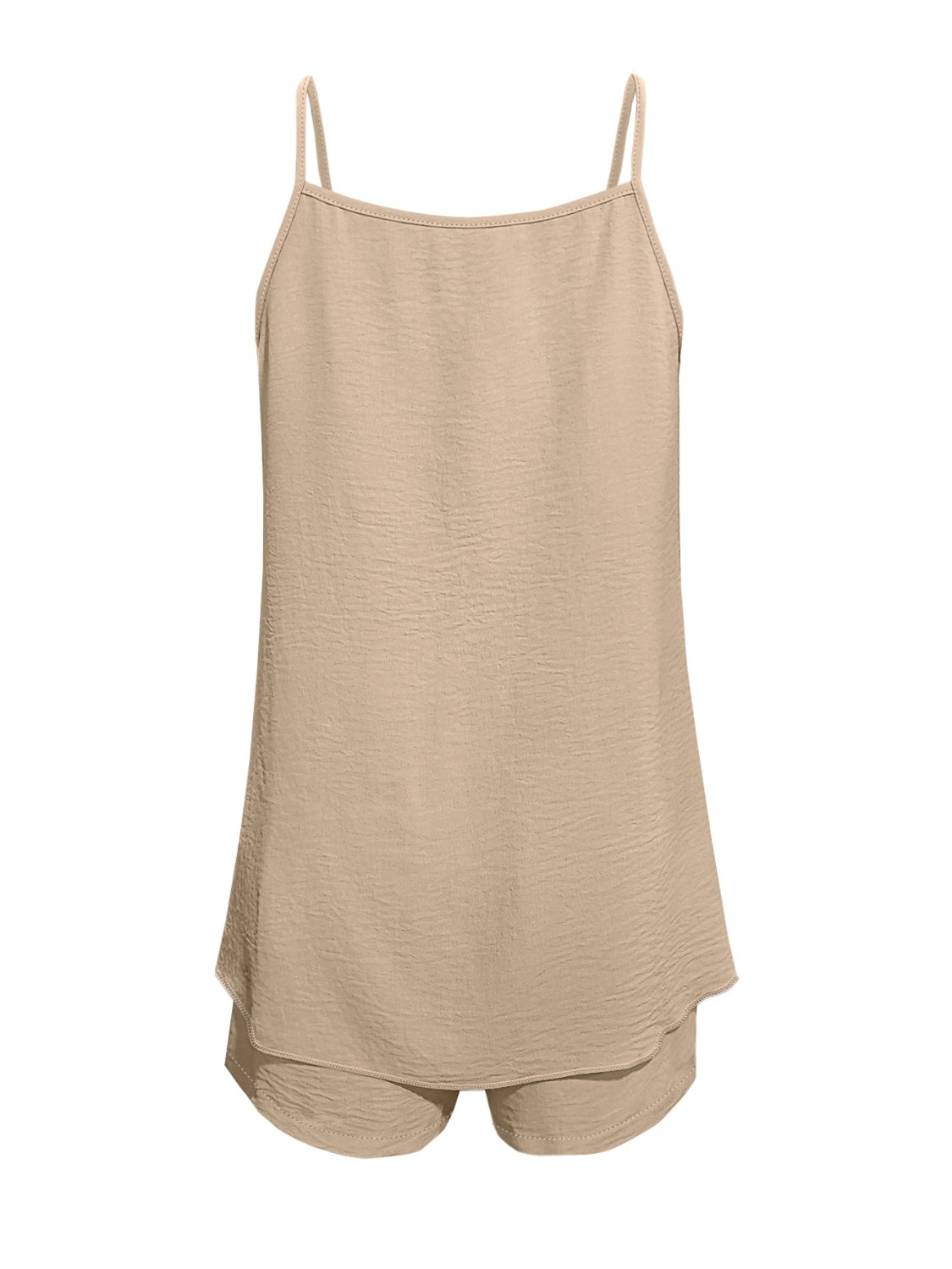 Conjunto de top y pantalones cortos con tirantes finos