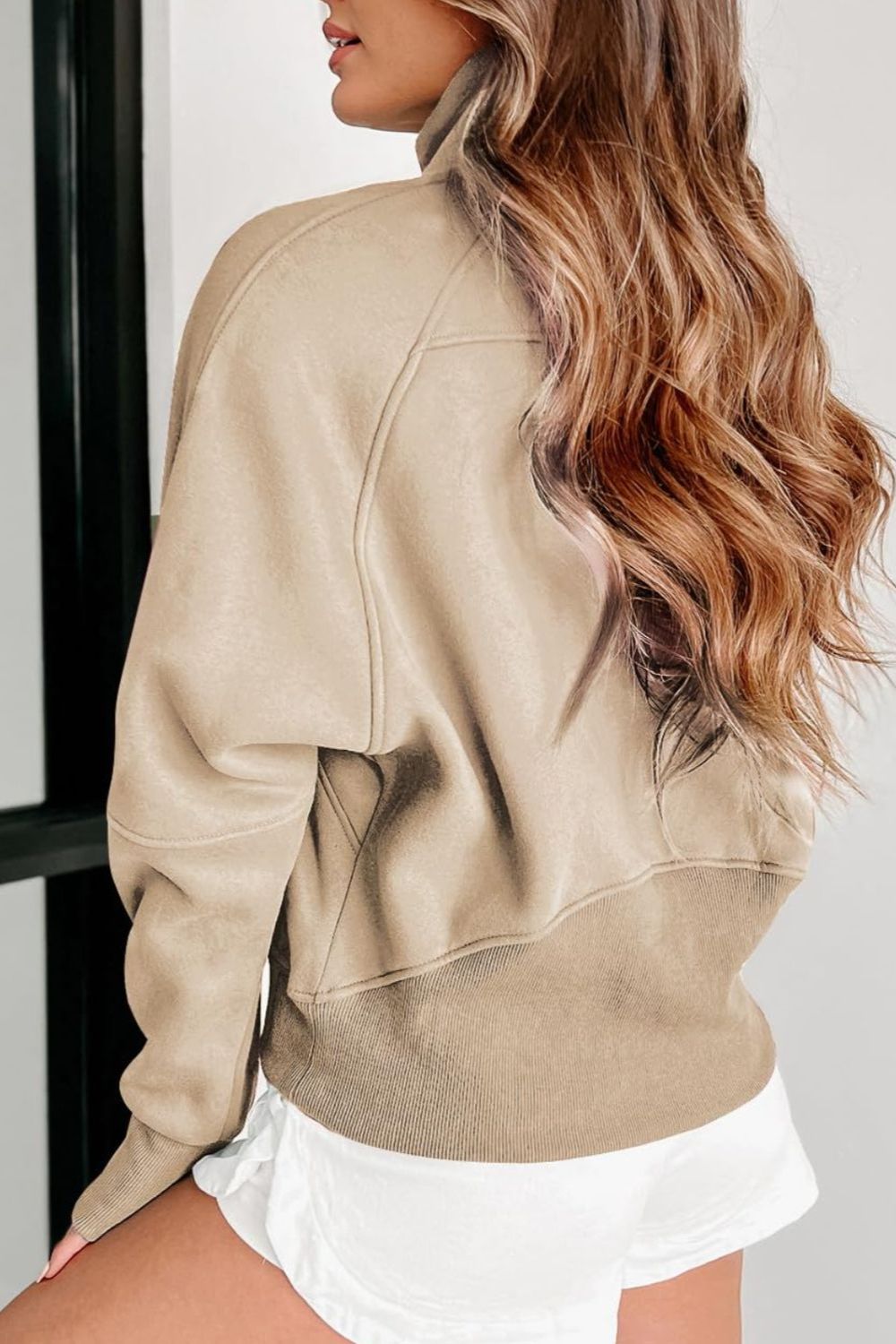 Sudadera de manga larga con media cremallera