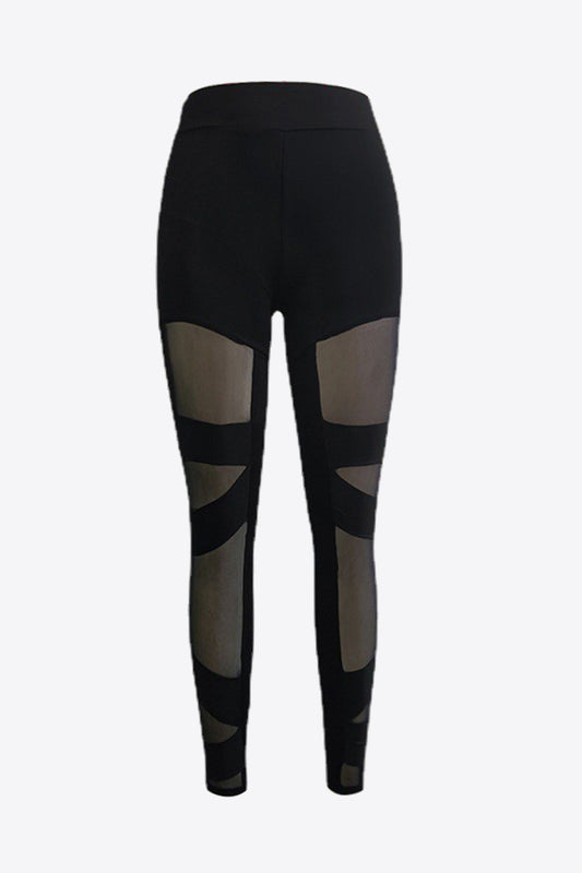 Leggings de malla empalmada