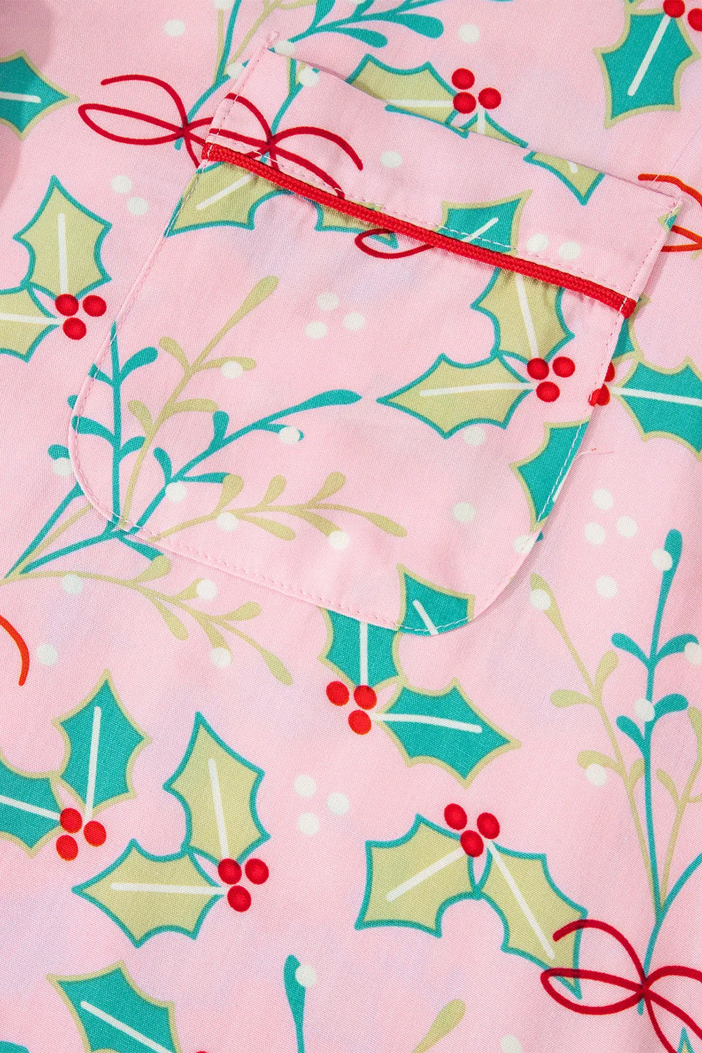 Conjunto de pantalón y blusa de manga larga con cuello estampado