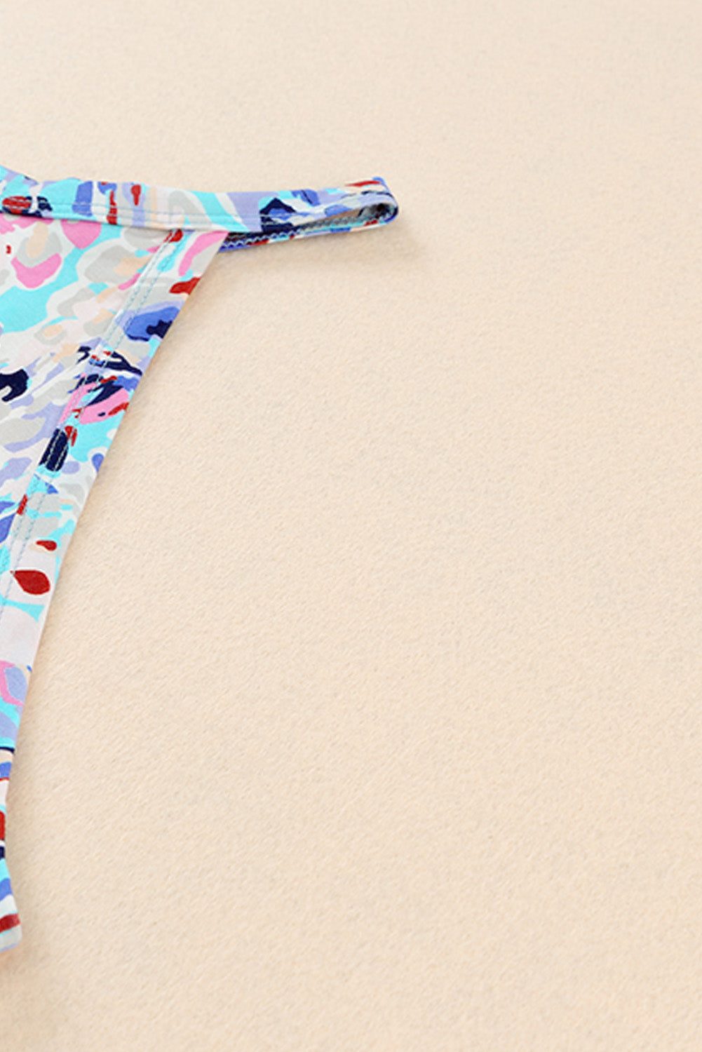 Camiseta sin mangas con cuello redondo estampada