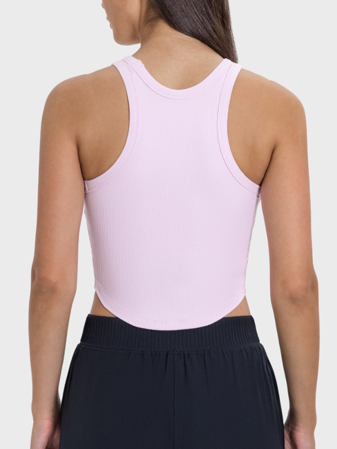 Camiseta deportiva Millnia con espalda cruzada y cuello redondo