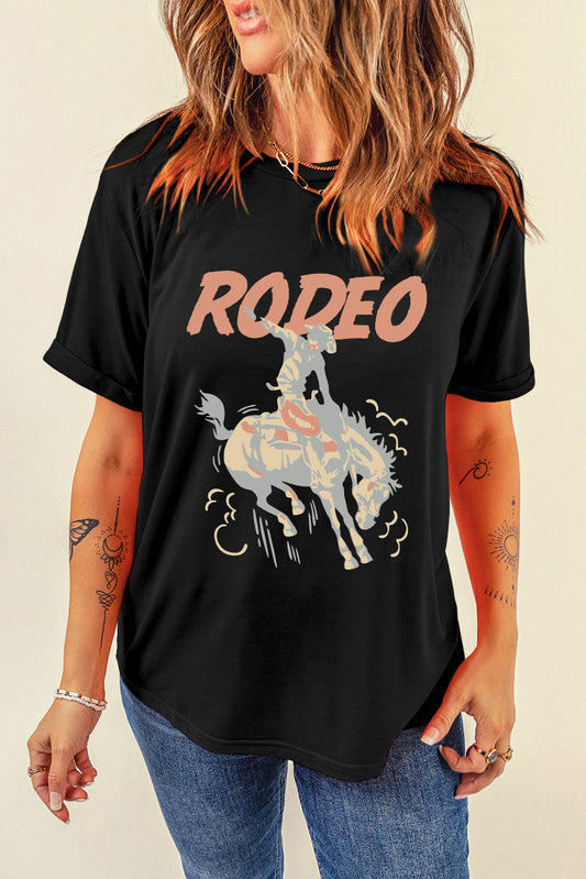 Camiseta gráfica de manga corta y cuello redondo