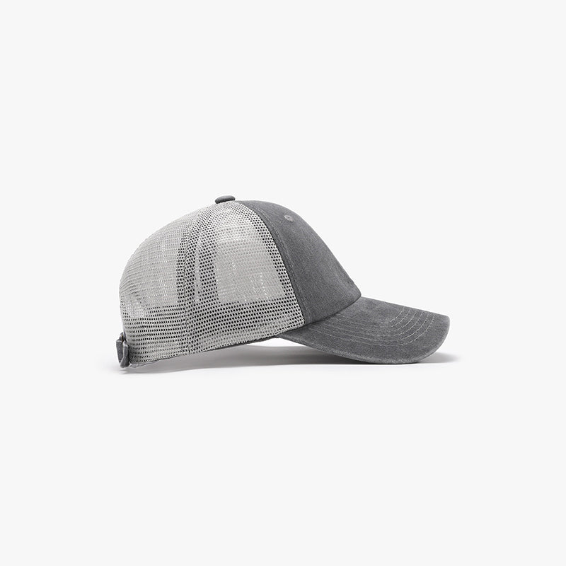 Gorra de béisbol ajustable de malla transpirable