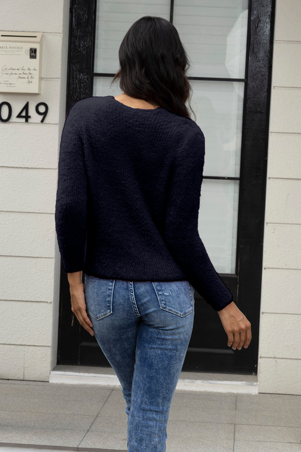 Conjunto de camisola corta y cárdigan abierto por delante