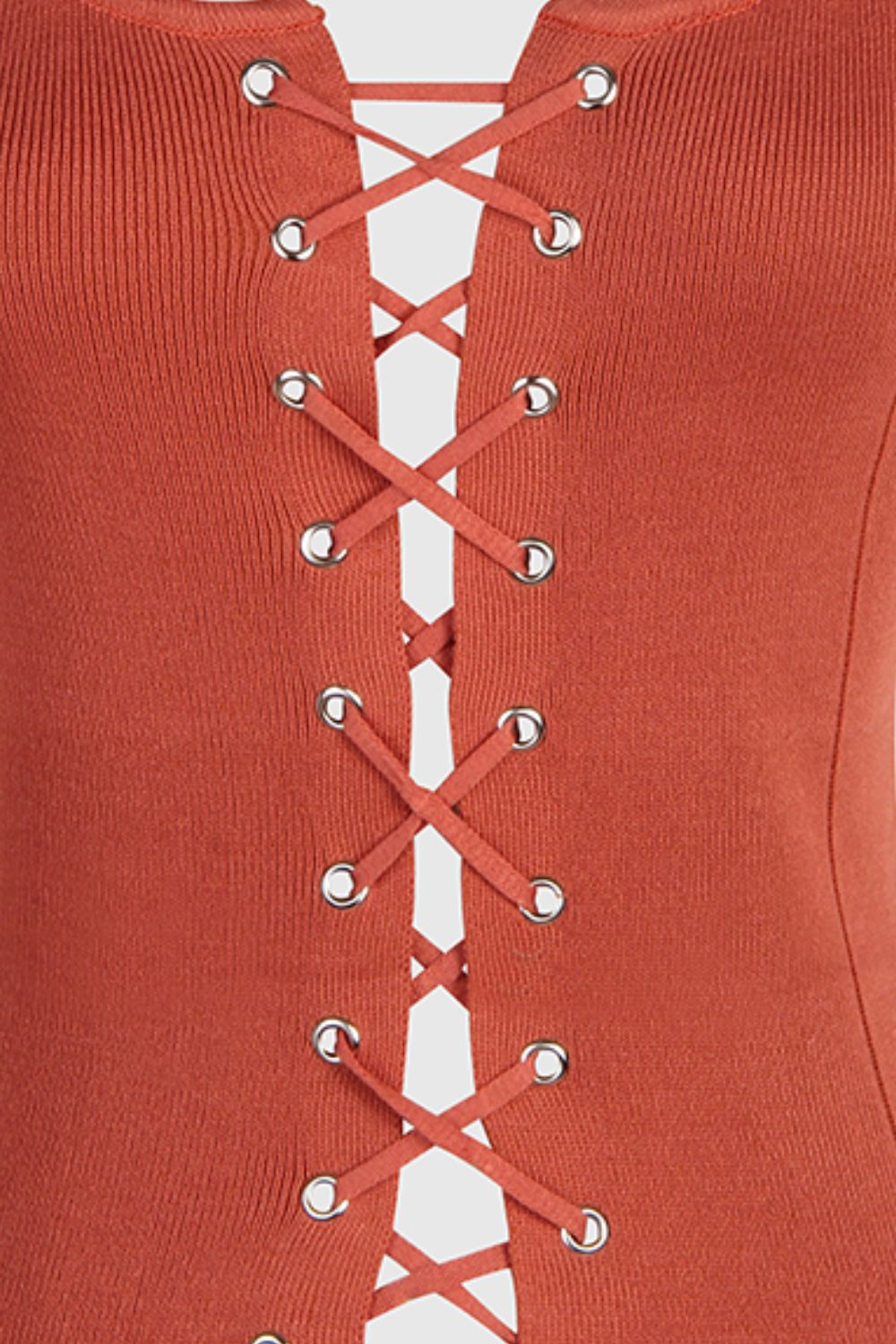 Camisola de punto con cordones