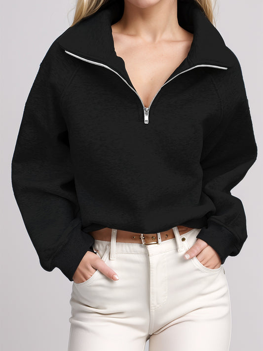 Sudadera de manga larga con media cremallera