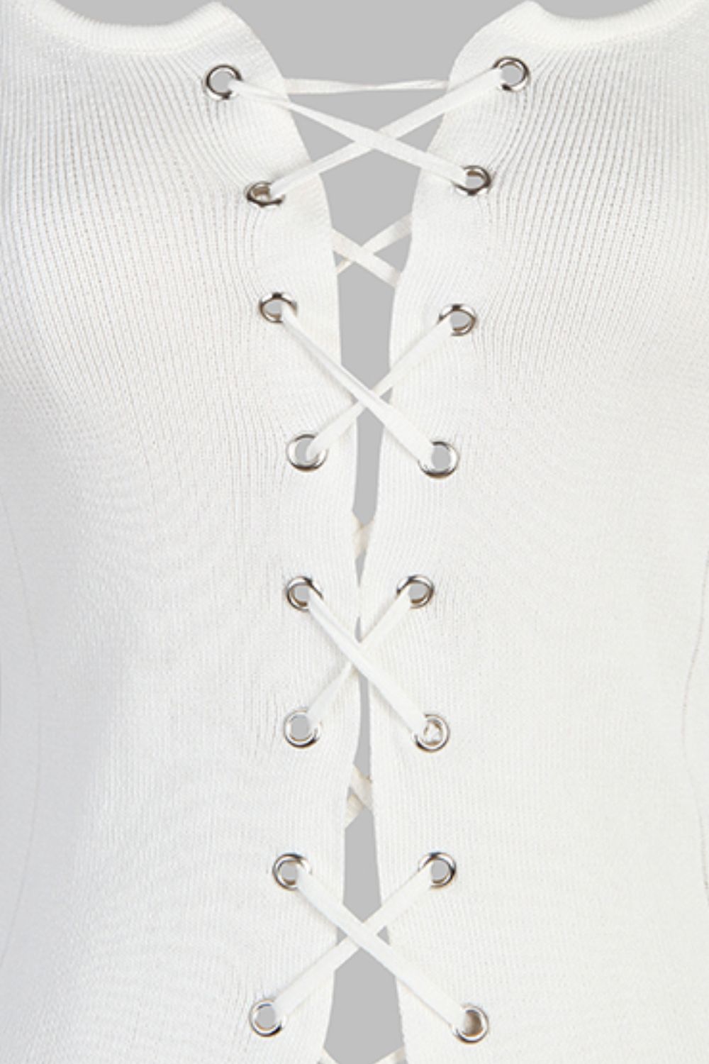 Camisola de punto con cordones