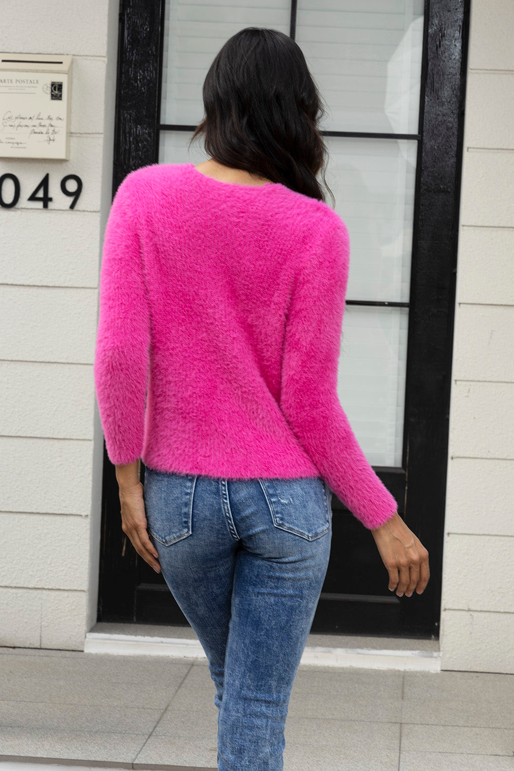 Conjunto de camisola corta y cárdigan abierto por delante