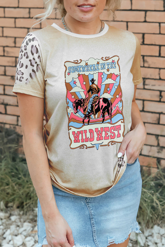 Camiseta gráfica de manga corta y cuello redondo