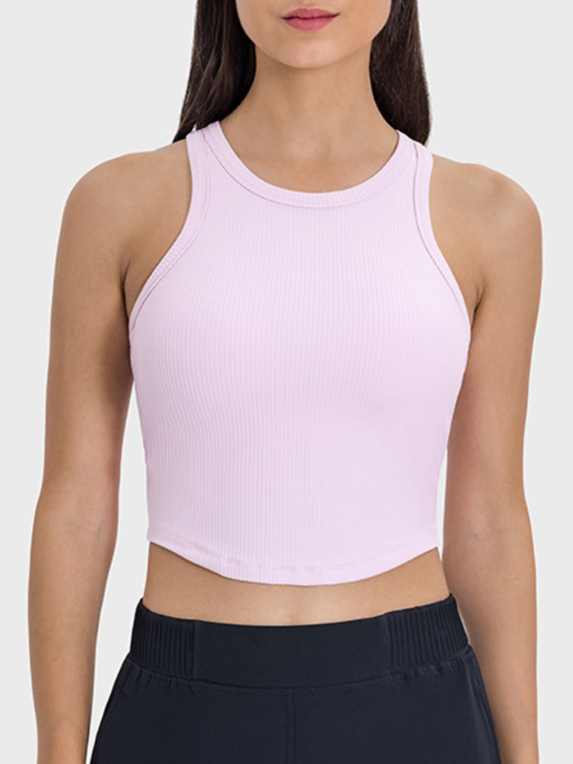 Camiseta deportiva Millnia con espalda cruzada y cuello redondo