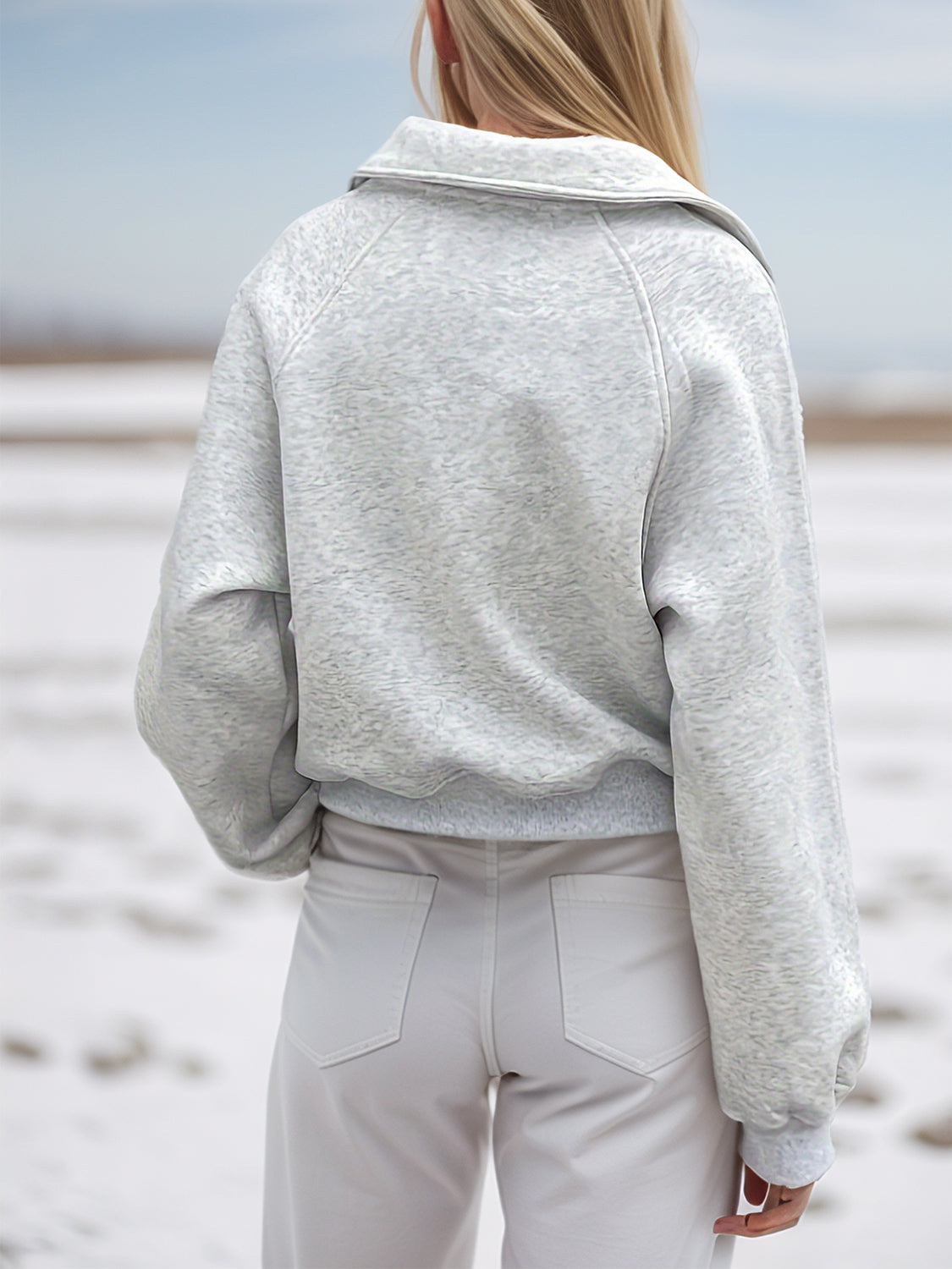 Sudadera de manga larga con media cremallera