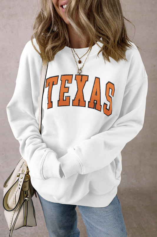 Sudadera TEXAS con cuello redondo y hombros caídos
