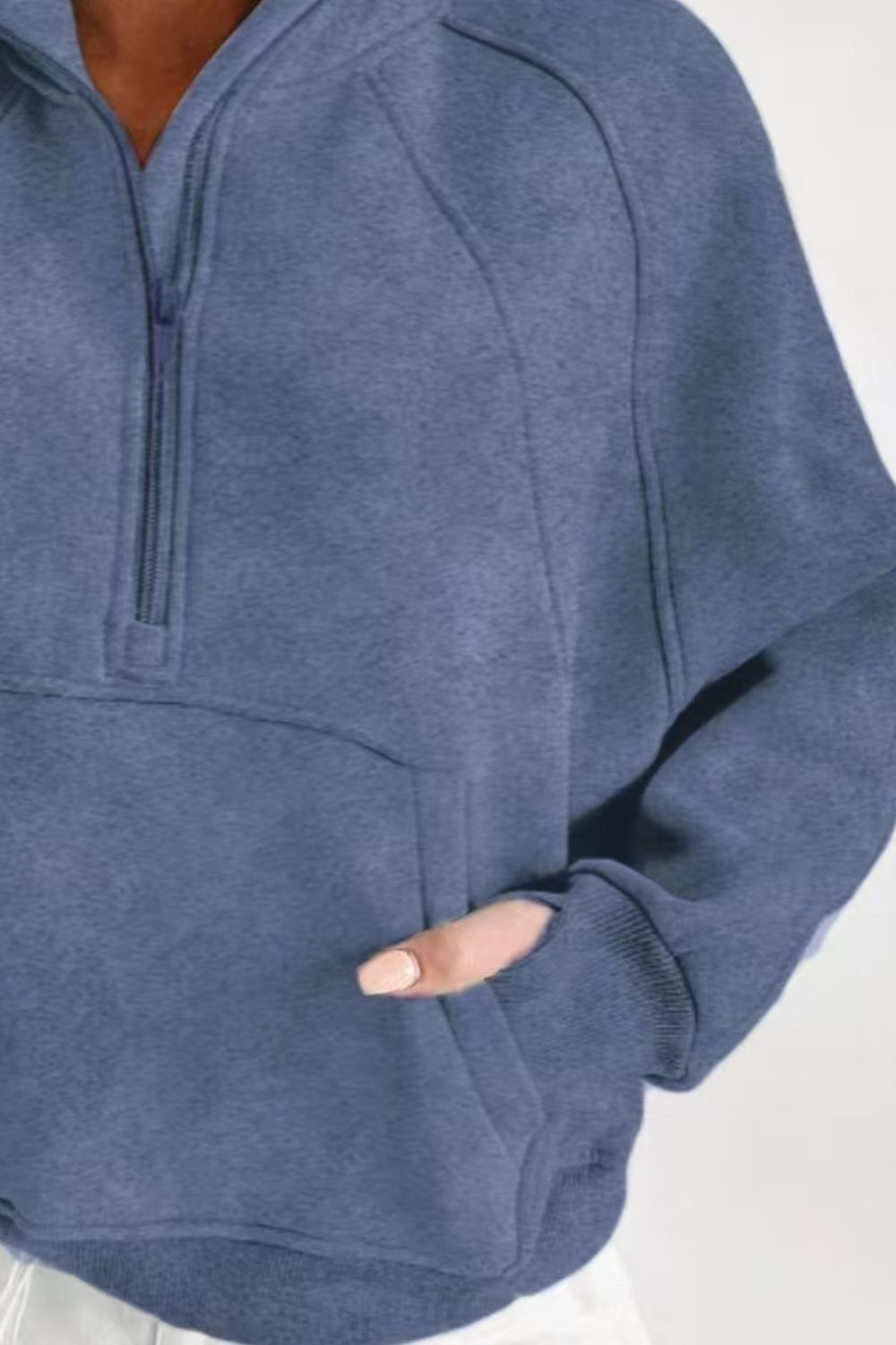 Sudadera de manga larga con media cremallera
