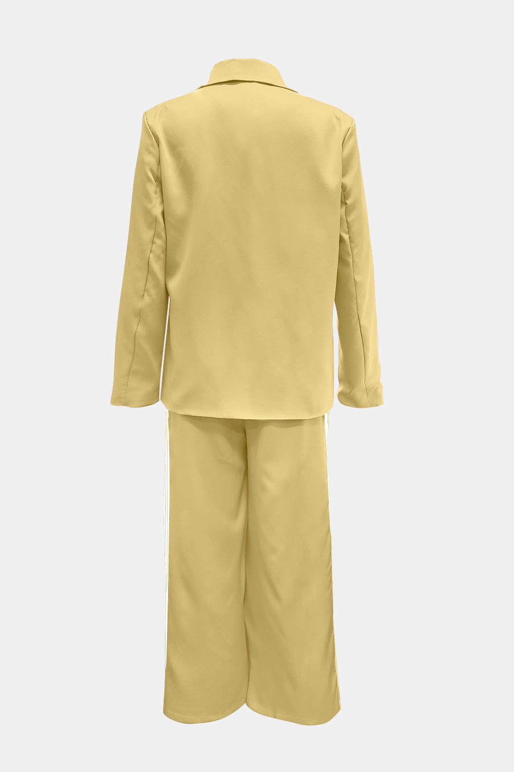 Conjunto de pantalón y blazer de manga larga con rayas laterales