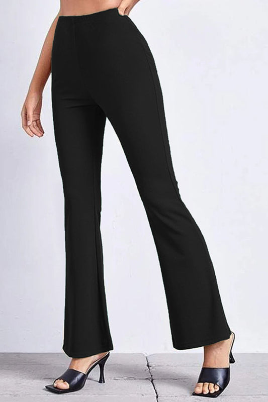 Pantalones acampanados de tiro alto