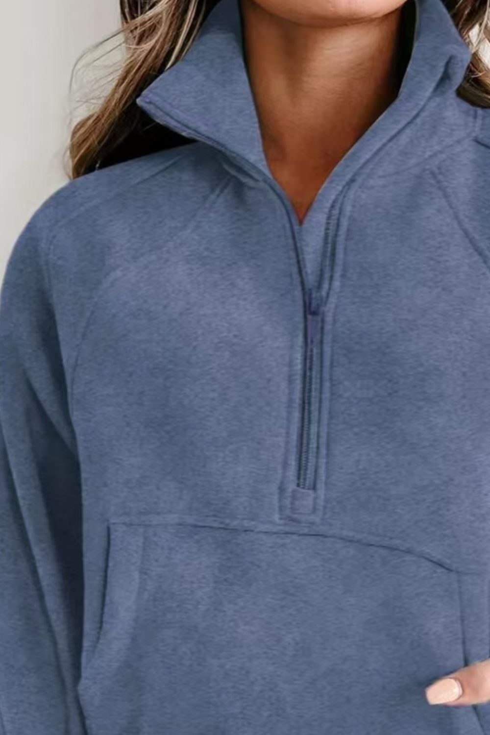 Sudadera de manga larga con media cremallera
